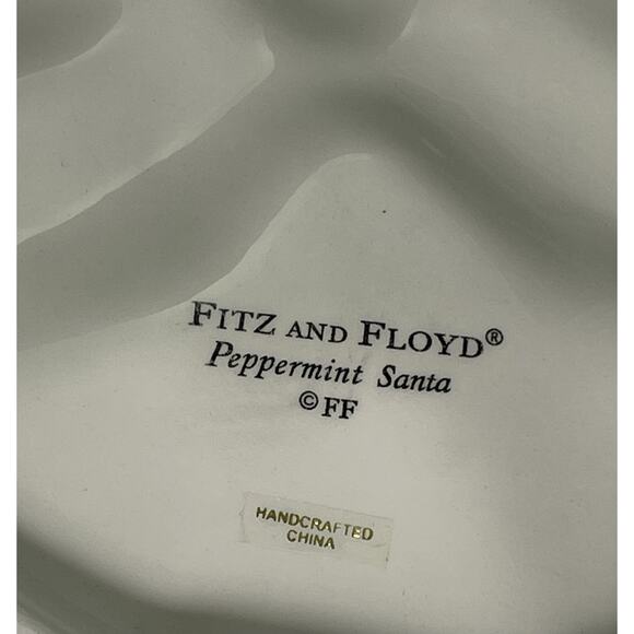 Fitz and Floyd Christmas Plate Peppermint Santa - Picture 4 of 7
